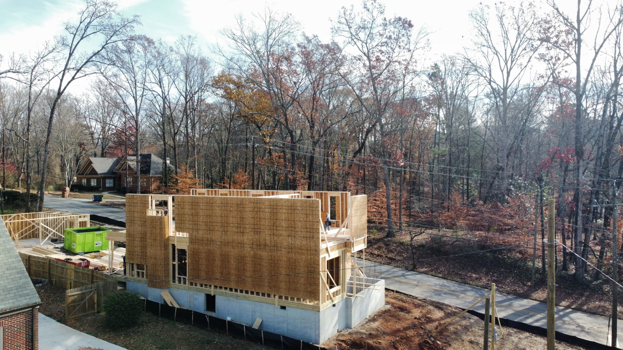 Image of in-progress new home construction project in the Atlanta area.